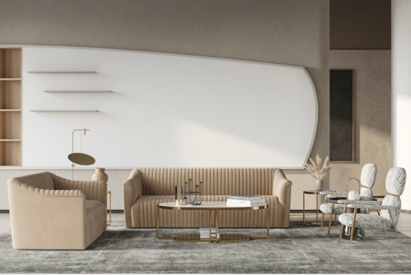 Divano in velluto 2 posti per soggiorno in legno massello relax design divano lounge.