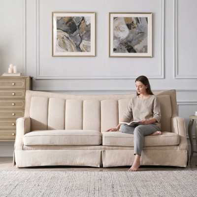 Tessuto Divano a tre posti Mobili Relax Sedile Design Divano Lounge Tessile 3 Posti