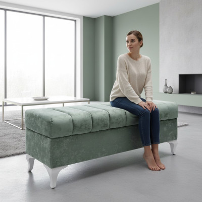 Designer sgabello Chaiselounge soggiorno moderno panca poggiapiedi 140 x 43cm nuovo