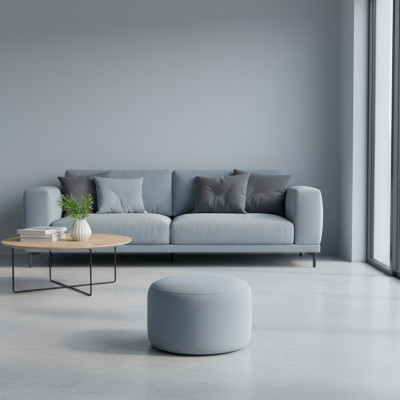 Sgabello Designer Rotondo Moderno Sgabello Poggiapiedi Sgabello Complementare Imbottito