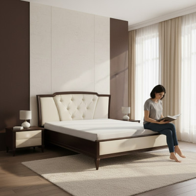 Letto matrimoniale Letto Letti Design Hotel di lusso Imbottiti Matrimoniale Legno 180 x 200cm Mobili Nuovi