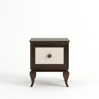 Comodini da camera da letto, tavolino moderno in legno, design notturno.