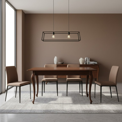 Tavolo da pranzo classico in legno vero, mobili da sala da pranzo, tavolo da pranzo, tavolo da conferenza.