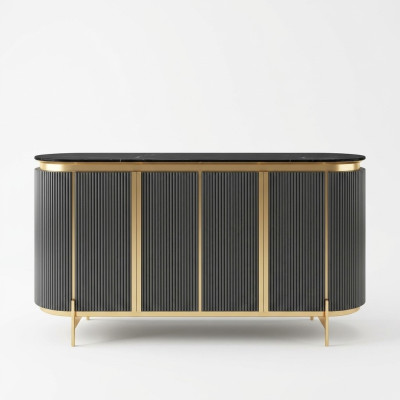 Mobile contenitore moderno con cassetti, credenza, armadio, credenza in laccato lucido.