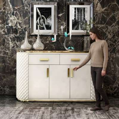 Luxus credenza mobile armadio credenze 3 ante con 2 cassetti