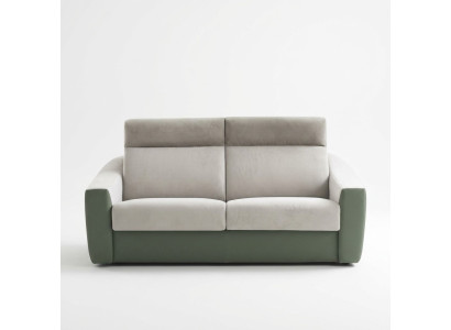 Divano design a 2 posti in tessuto, divano letto, divano a due posti, mobili italiani nuovi.