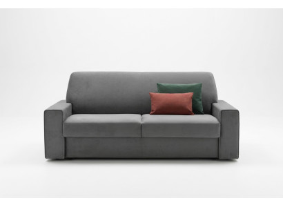 Divano in tessuto grigio per soggiorno, due posti, divano di design, divani imbottiti, due posti, nuovo.