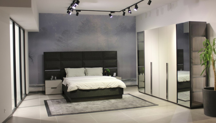 Set di mobili da camera completo con letto 2 comodini specchiera tavolo da toeletta 8 pezzi nuovo