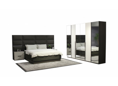 Set di mobili da camera completo con letto 2 comodini specchiera tavolo da toeletta 8 pezzi nuovo