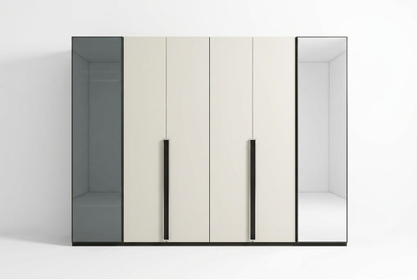 Designer armadio con specchio per guardaroba da camera da letto di lusso in legno nuovo