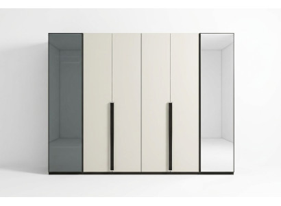 Designer armadio con specchio per guardaroba da camera da letto di lusso in legno nuovo