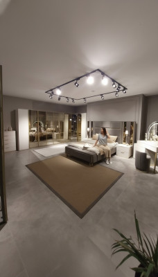 Lussuoso set da camera da letto letto + 2 comodini armadio in legno nuovo
