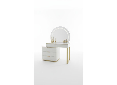 Tavolo da trucco con specchio Design mobili da camera da letto di lusso 2 pezzi. Nuovo