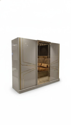 Armadio moderno Armadio di lusso in legno Armadi Vetro Lucido Camera da letto
