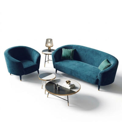 Velluto divano in tessuto 3 posti Relax design divano Lounge Sofas.