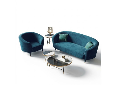 Velluto divano in tessuto 3 posti Relax design divano Lounge Sofas.
