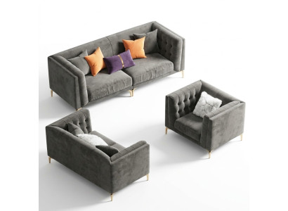 Tessuto divano ad angolo Relax Seduta Design Divano Lounge Divani Velluto Divano a 3 Posti