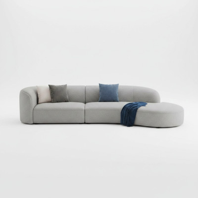 Divano a L Divano Salotto Relax Seduta Design Divano Lounge Divani Tessile Nuovo