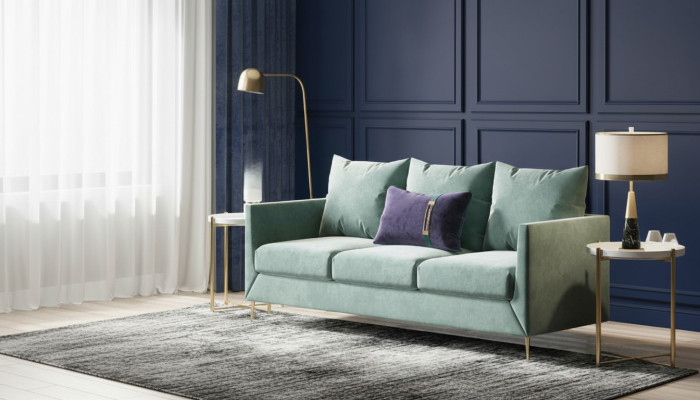 Divano in tessuto a 3 posti Living Relax Seat Design Couch Lounge Sofas in velluto