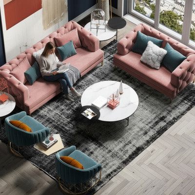Tre posti relax design divano divano lounge tessuto sofa 3 posti velluto sofa