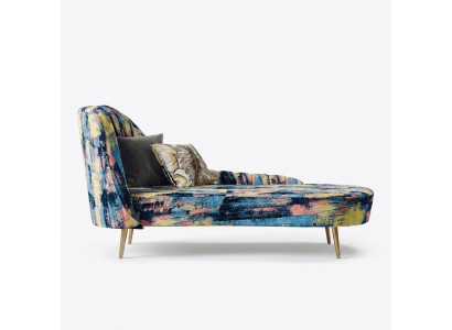 Chaiselongue Imbottita Tessuto Moderna Relax Seduta Mobili di lusso Salotto