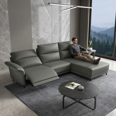 Imposta divano d'angolo a L Lusso moderno Relax seduta Mobili soggiorno Nuovo