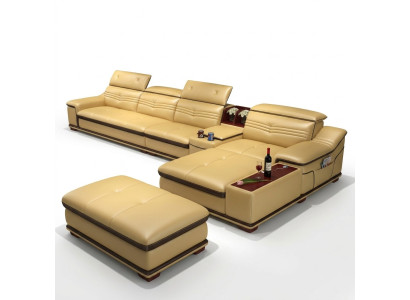 Sedute Mobili Salotto Lusso Divano ad Angolo Divano ad Angolo Forma L Pouf Divano Relax Nuovo