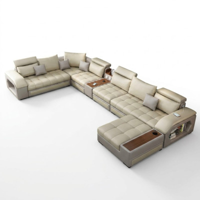 Divano ad angolo a forma di U Sedile Mobili Salotto lussuosi imbottiti moderni Divano relax Divano