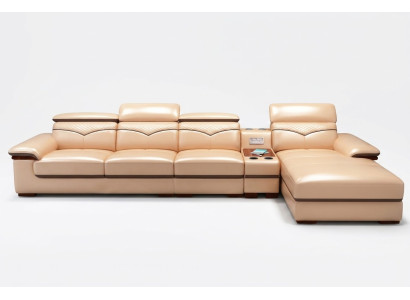 Divano ad angolo a L con imbottitura moderna, seduta relax, mobili per zona giorno di lusso, divano ad angolo.