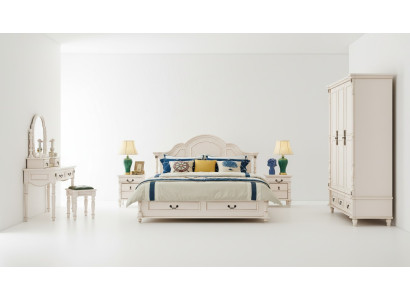 Doppio letto matrimoniale in legno da 180x200 cm con design di lusso e imbottitura per la camera da letto dell'hotel. Nuovo.