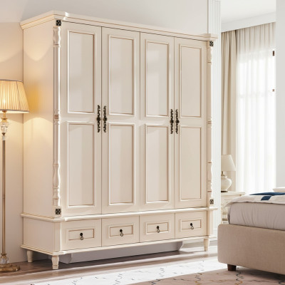 Armadio guardaroba in stile barocco in legno mobili classici armadi da camera da letto