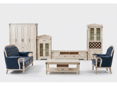 3 pezzi parete soggiorno mobile TV Vetrina elegante Design classico soggiorno