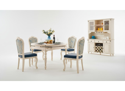 Set da pranzo classico con tavolo e 4 sedie Gruppo di sedie Tavoli da 5 pezzi