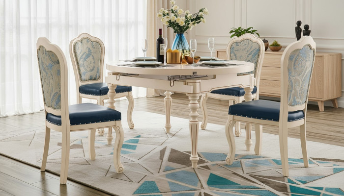 Tavolo da pranzo barocco rotondo Tavolo Tavoli da pranzo classici Mobili Tavoli in legno Nuovi