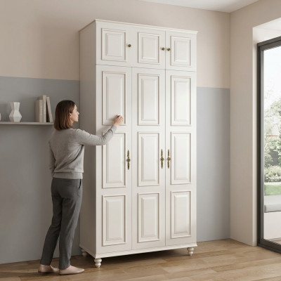 Mobile classico armadio guardaroba armadio stile country cottage per camera da letto nuovo.
