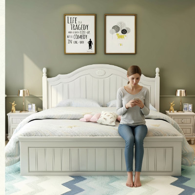 Set letto camera da letto 2x comodino letti matrimoniali set completo mobili in legno 3 pezzi.