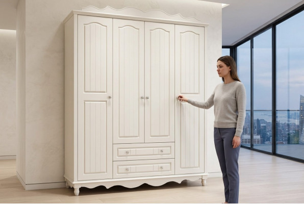 Armadio guardaroba stile barocco Mobili classici Armadi per camere da letto in legno