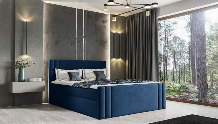 Letto Camera da letto Letti Imbottiti Design Matrimoniale di lusso 180x200 Boxspring Nuovo