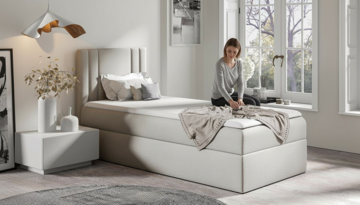 Mini Letto Singolo Letto Camera da Letto Design Letto per Giovani Lusso Tessuto