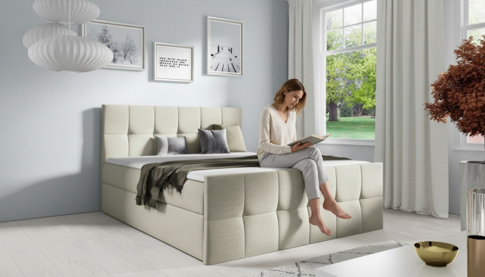 Letto Contenitore letto Boxspring Letto Camera da letto Imbottito Design Matrimoniale Moderno