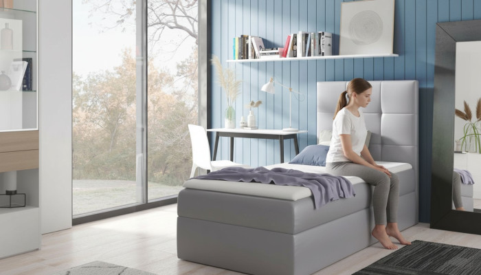 Letto per ragazzi Design camera da letto Hotel moderno Letto Contenitore Letto a molle 90 cm
