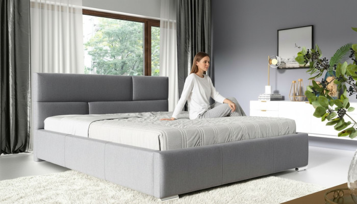 Letto Struttura del letto Camera da letto Design Matrimoniale Hotel Moderno Tessuto Nuovo 180x200 Mobili
