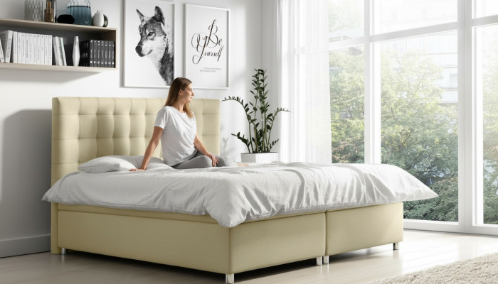 Contenitore del letto Letto imbottito Letto a molle Box Letto matrimoniale Design Doppio Hotel Moderno Letto 160x200 Nuovo