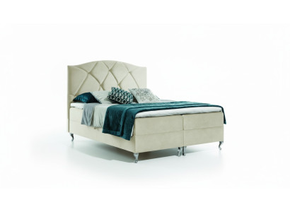 Letto a molle imbottito Chesterfield, letto king size in velluto per hotel, camera da letto nuova.