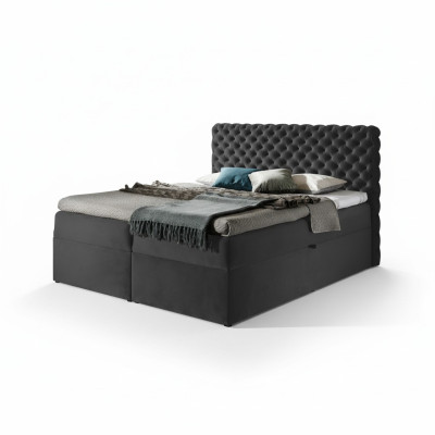 Chesterfield boxspring letto camera da letto mobili letti king size velluto hotel nuovo