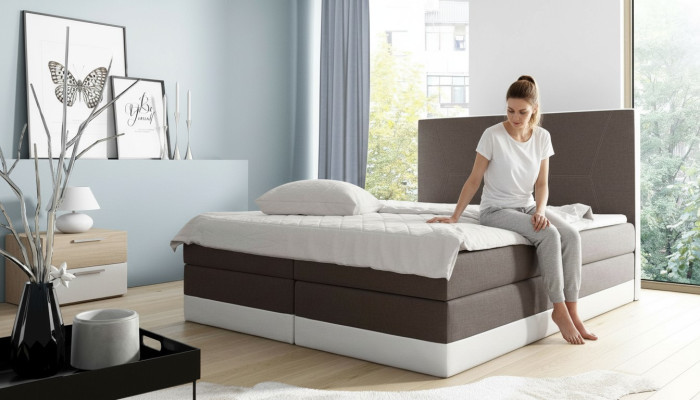 Doppio hotel moderno camera da letto con letto matrimoniale 160x200 design boxspring nuovo