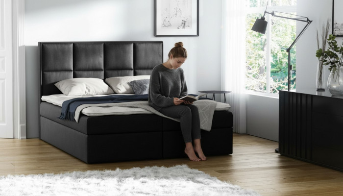 Letto Boxspring Design Matrimoniale Moderno Hotel Camera da Letto Letti Contenitore Nuovo