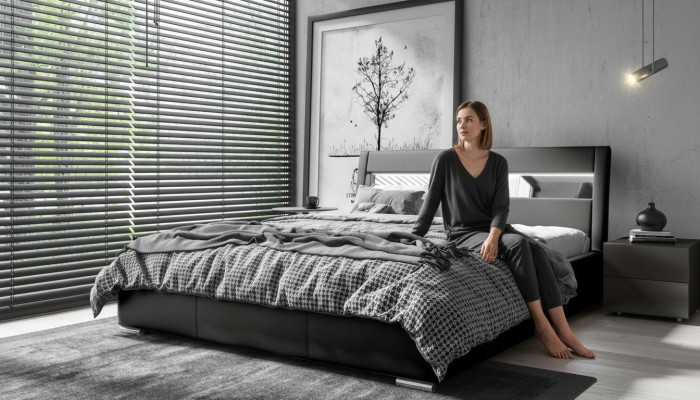 Telaio del letto Design in legno Letto matrimoniale Moderno Hotel Camera da letto Mobili per letti