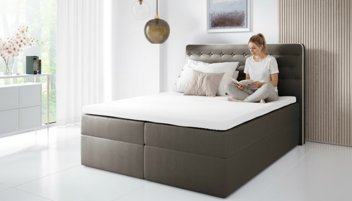Letto con contenitore letto a molle scatola contemporaneo doppio hotel 160cm Camera da letto
