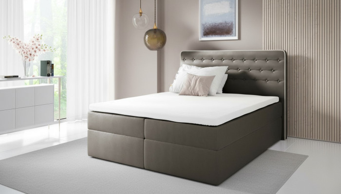 Letto con contenitore letto a molle scatola contemporaneo doppio hotel 160cm Camera da letto